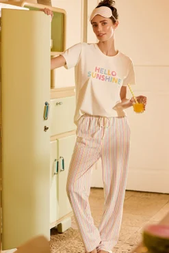 Lisca Pyjama mit Schlafshirt und Hose »Summer«|Damen Pyjamas