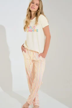 Lisca Pyjama mit Schlafshirt und Hose »Summer«|Damen Pyjamas