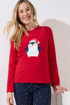 Lisca Pyjama mit Schlafshirt und Hose »Twinkle Star«|Damen Pyjamas