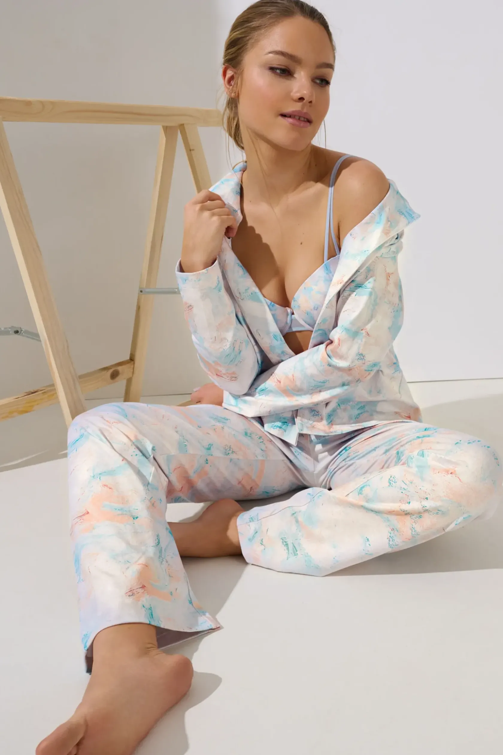 Lisca Pyjama mit Schlafshirt und Hose »Olena«|Damen Pyjamas
