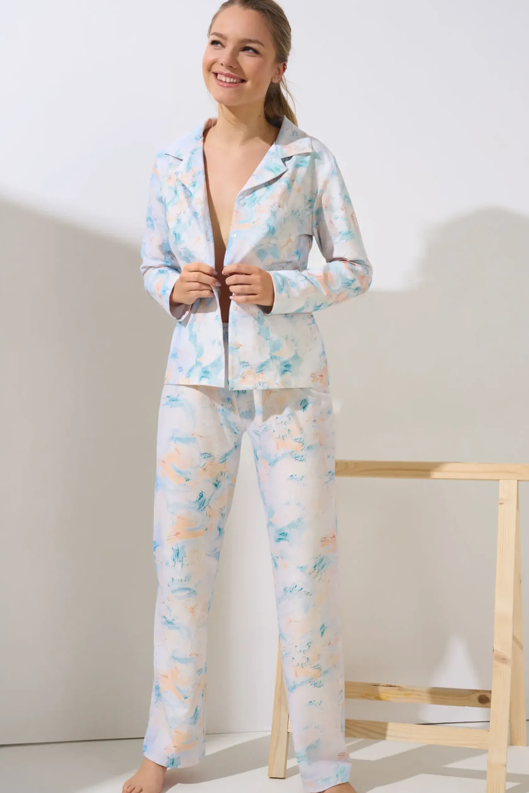 Lisca Pyjama mit Schlafshirt und Hose »Olena«|Damen Pyjamas