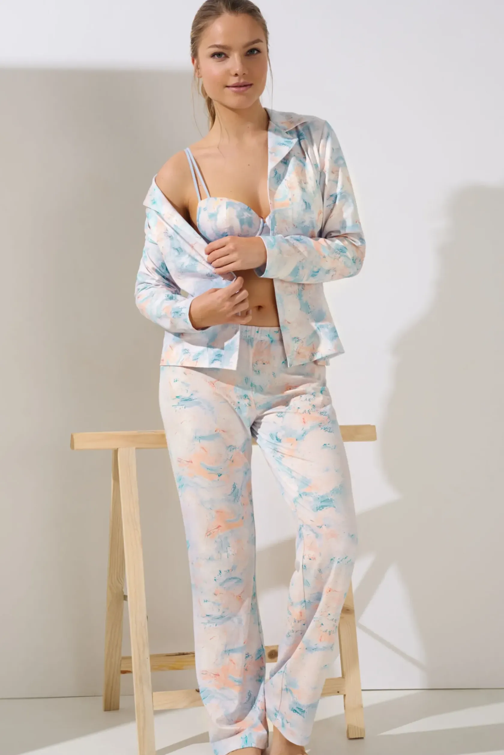 Lisca Pyjama mit Schlafshirt und Hose »Olena«|Damen Pyjamas