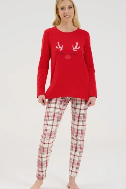Lisca Pyjama mit Schlafshirt und Leggings »Holiday«|Damen Pyjamas