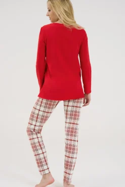 Lisca Pyjama mit Schlafshirt und Leggings »Holiday«|Damen Pyjamas