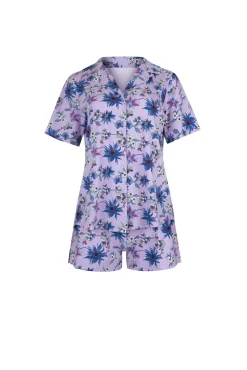 Lisca Pyjama mit Schlafshirt und Shorts »Flowers«|Damen Pyjamas
