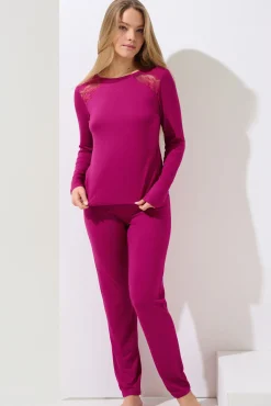 Lisca Pyjama mit Schlafshirt und Hose »Evelyn«|Damen Pyjamas