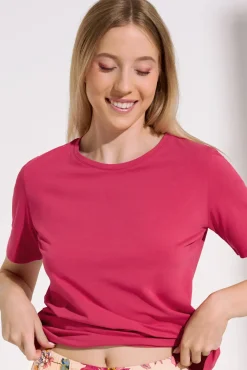 Lisca Pyjama mit Schlafshirt und Hose »Flowers«|Damen Pyjamas