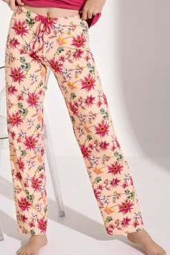 Lisca Pyjama mit Schlafshirt und Hose »Flowers«|Damen Pyjamas