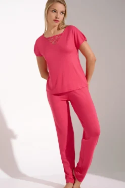 Lisca Pyjama mit Schlafshirt und Hose »Naty«|Damen Pyjamas