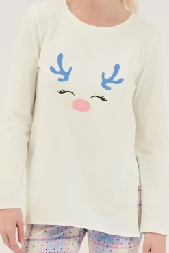 Lisca Pyjama mit Schlafshirt und Leggings »Holiday«|Damen Pyjamas