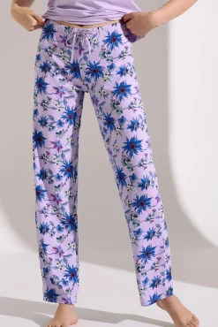 Lisca Pyjama mit Schlafshirt und Hose »Flowers«|Damen Pyjamas