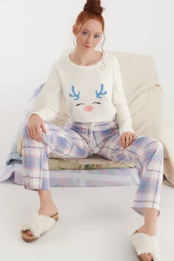 Lisca Pyjama mit Schlafshirt und Hose »Holiday«|Damen Pyjamas