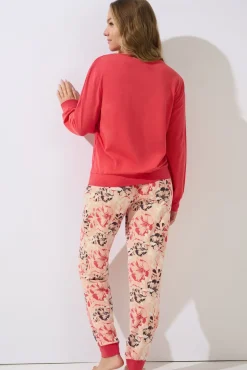Lisca Pyjama mit Schlafshirt und Hose »Ocean«|Damen Pyjamas