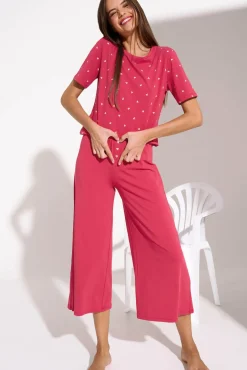 Lisca Pyjama mit Schlafshirt und Hose »True Love«|Damen Pyjamas