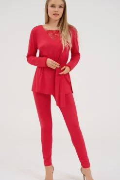 Lisca Pyjama mit Tunika und Leggings »Sympathy«|Damen Pyjamas
