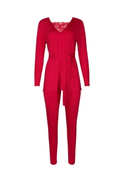 Lisca Pyjama mit Tunika und Leggings »Sympathy«|Damen Pyjamas