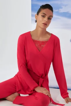 Lisca Pyjama mit Tunika und Leggings »Sympathy«|Damen Pyjamas