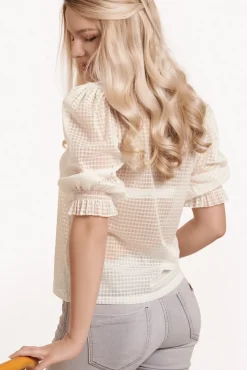 Lisca Transparente Bluse mit Puff-Ärmeln Limitless|Damen Shirts