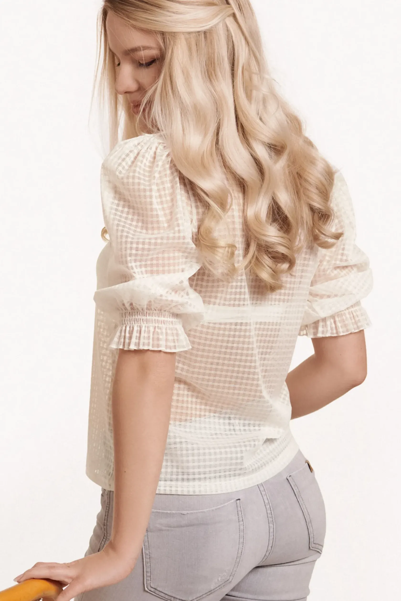 Lisca Transparente Bluse mit Puff-Ärmeln Limitless|Damen Shirts